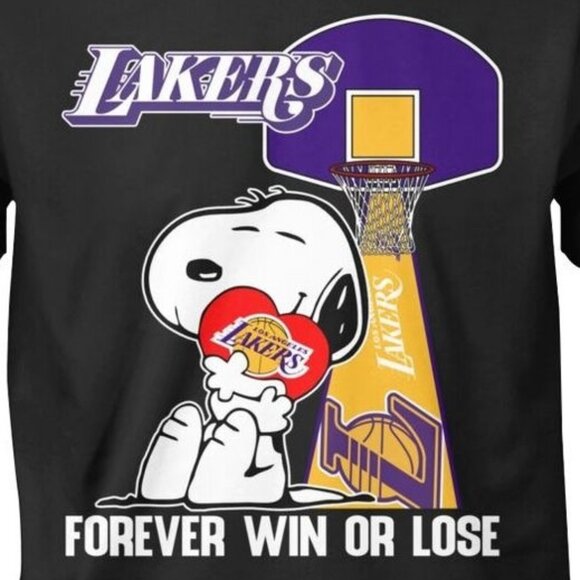 Los Angeles Lakers Forever Win Or Lose T-Shirt NBA Basketball Fan Gift Unisex 79 - Picture 2 of 6